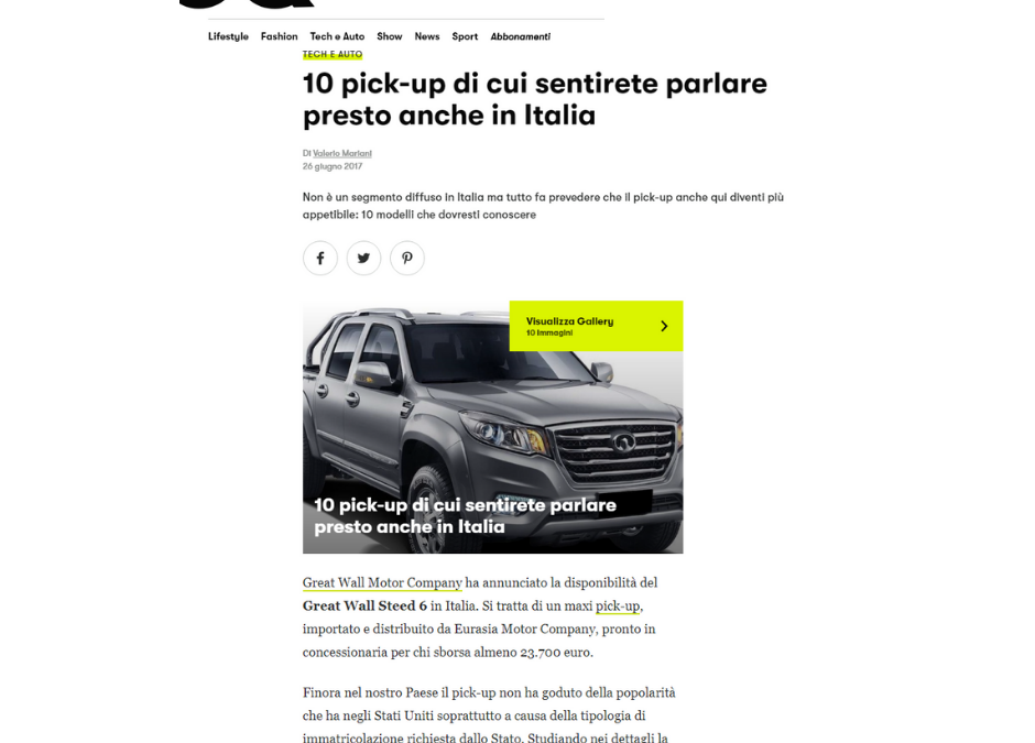 10 pick-up più famosi in Italia